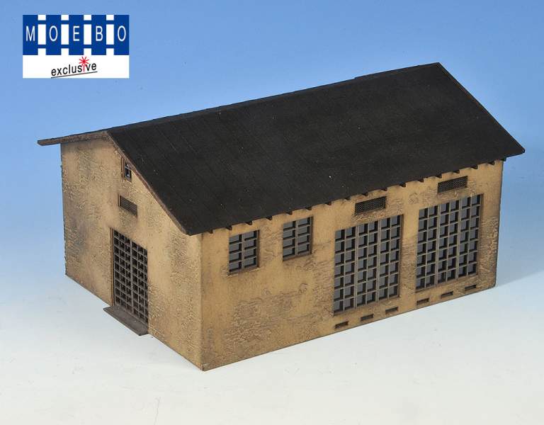 TT- 909281 Trafostation nach Originalplan -abfallender Putz + gealtert -ocker-