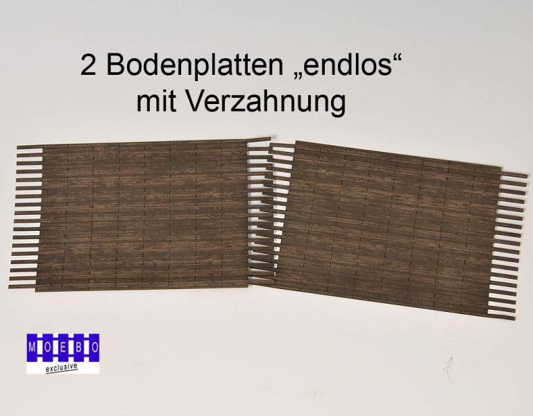 0- 149229 2x Bodenplatte Dielen 0,4mm Stärke je 24*10,4cm Präzisionsgravur in Echtholzoptik