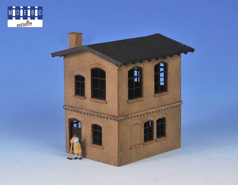 HO- 500127 preußische Blockstelle / Stellwerk -nach Originalplan - beige leicht gealtert -
