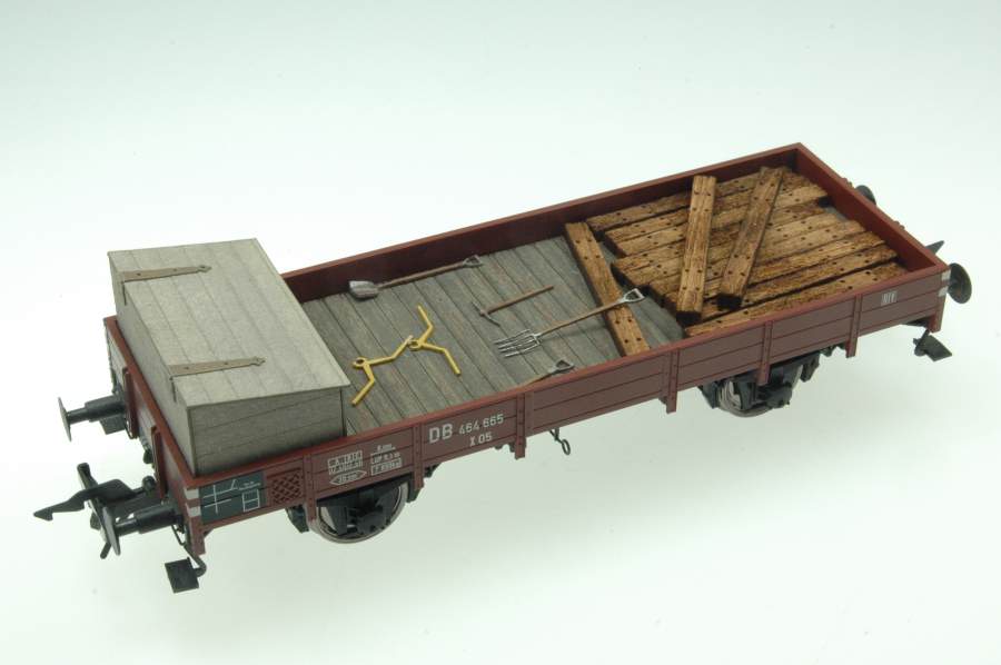 0- 140998 Ladungseinsatz "Baudienst" für Lenz Niederbordwagen X05 (Teilesatz)    Kooperationsmodell