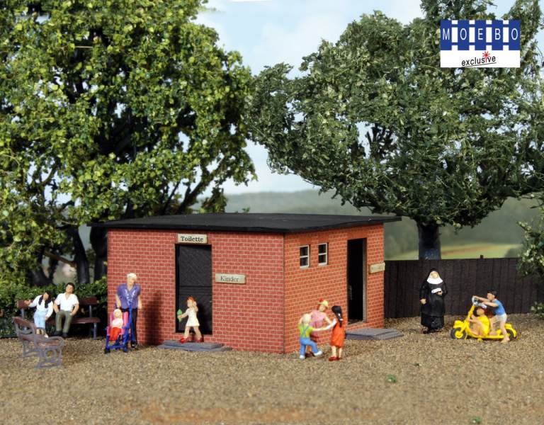 HO- 500240 Abort preuss. Klohaus n. Originalplan -ziegelrot-