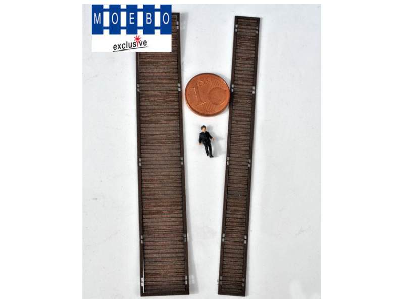 N- 808406 Bohlenweg 4 St. -breit- 100*14mm Präzisionsgravur in Echtholzoptik 0,45mm Stärke