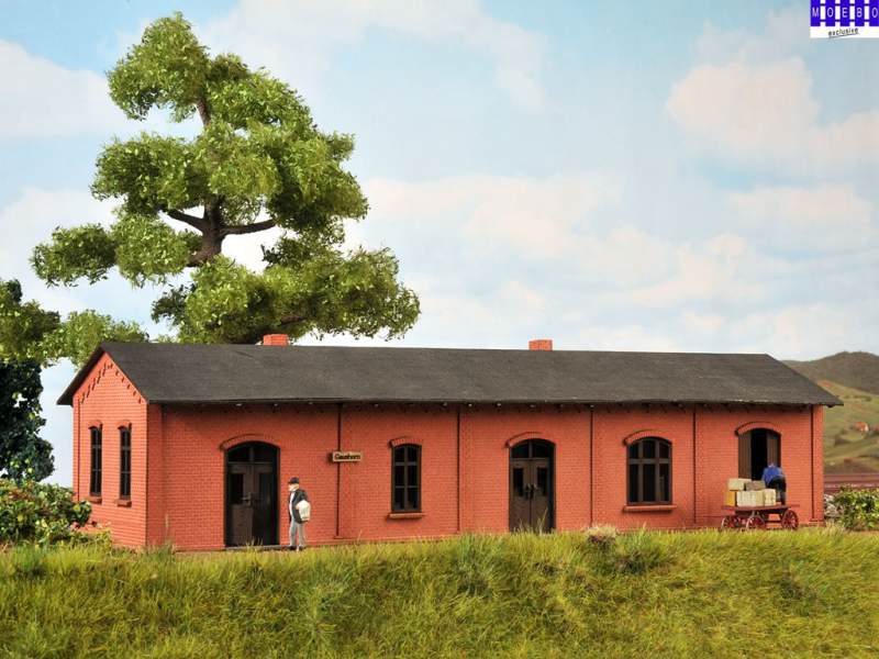 HO- 0150 Bahnhof "Gaushorn" Ziegelgebäude aus Norddeutschland -überarbeitet-