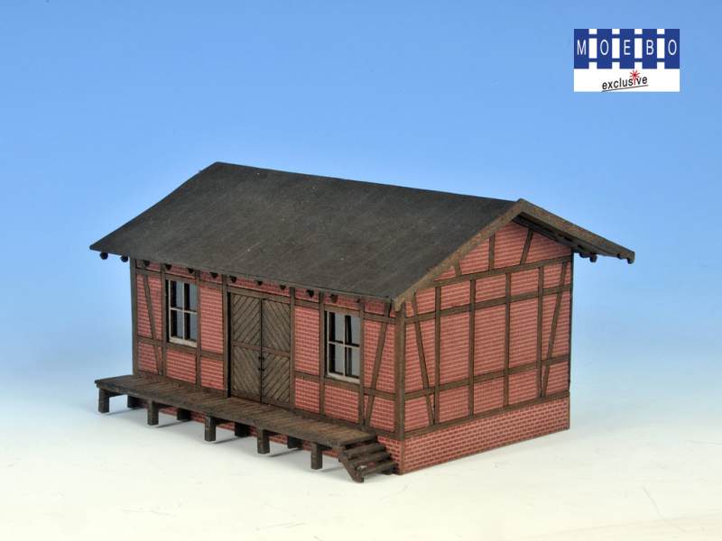 HO- 500175 Güterschuppen Fachwerk - Ziegel Originalplan