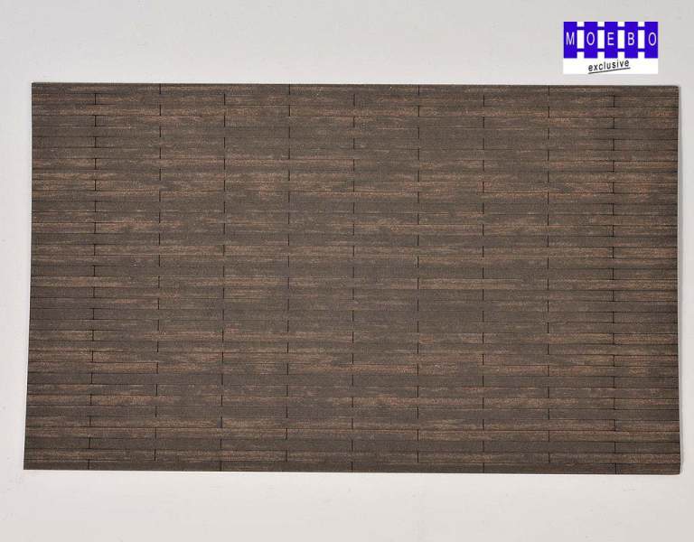 TT- 902230 2x Bodenplatte Dielen 0,45mm Stärke 6,5x8,8 cm Präzisionsgravur in Echtholzoptik