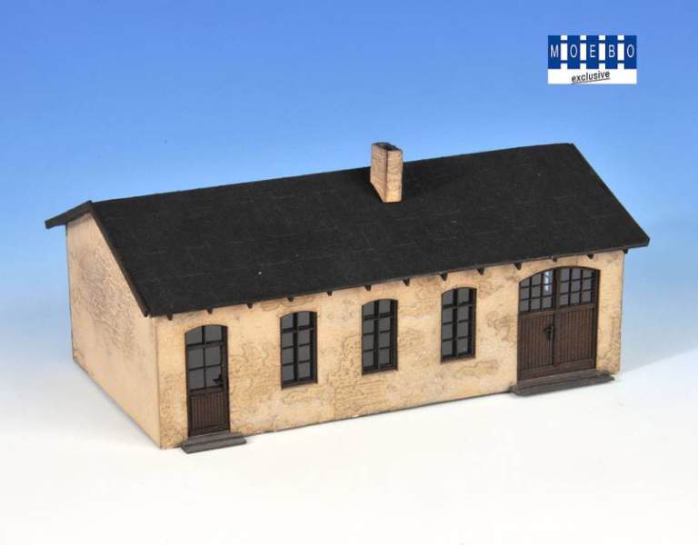 HO- 0116 Werkstatt mit abfallendem Putz -ocker-