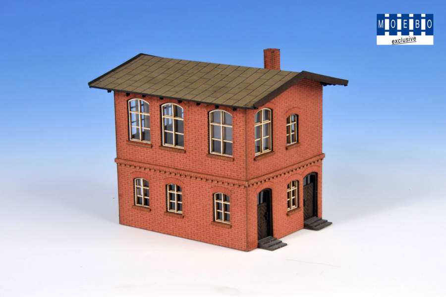 HO- 0121 preußisches Stellwerk "Baruth", ziegelrot