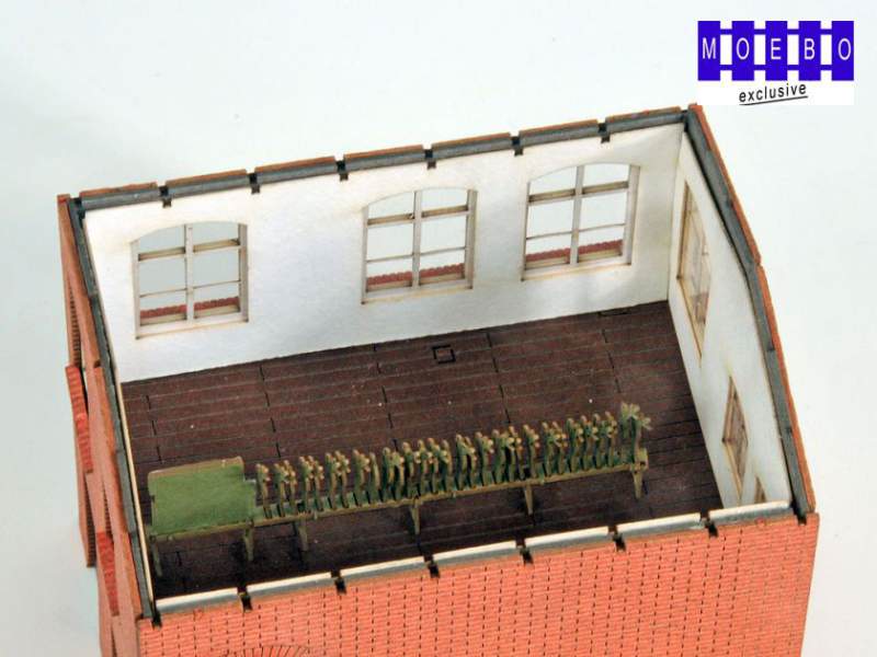 HO- 0122 Hebelbank, Innenverkleidung, Fußboden Stellwerk "Baruth"