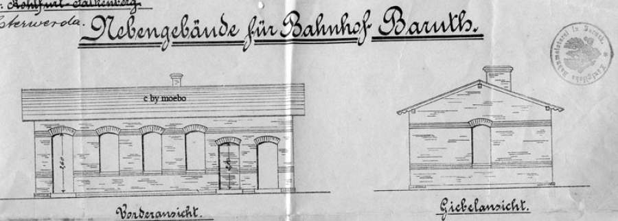 N- 0800 preuß. Nebengebäude "Baruth" ziegelrot