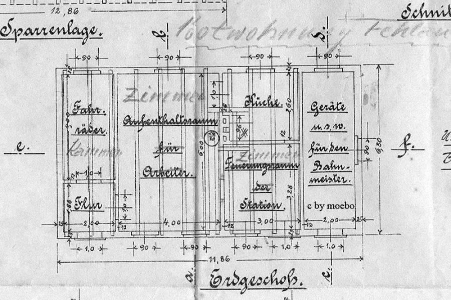 N- 0800 preuß. Nebengebäude "Baruth" ziegelrot