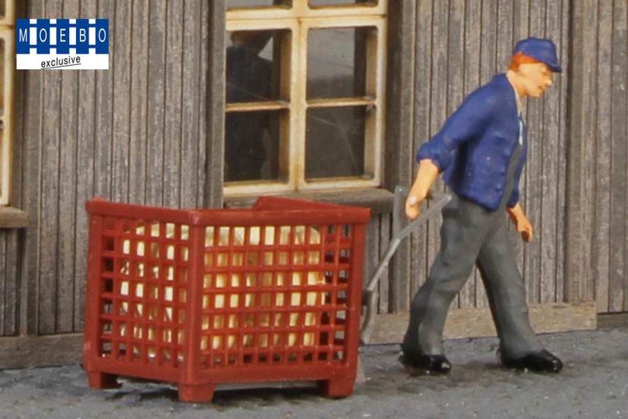 N- 0907 Baracke -grau- Verlängerung Präzisionsgravur in Echtholzoptik