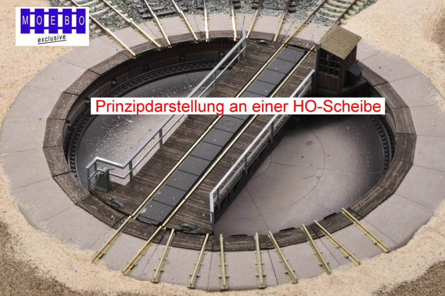 0- 145064 Tuningkit für LENZ-Drehgleis für 24 Gleisabgänge -grünes Haus-