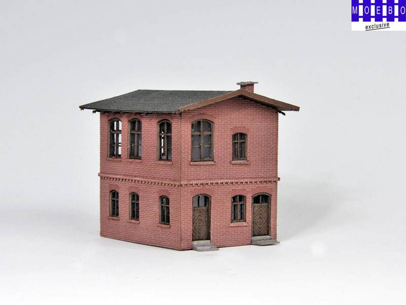 N- 0820 preuß. Stellwerk "Baruth" dunkler Ziegel