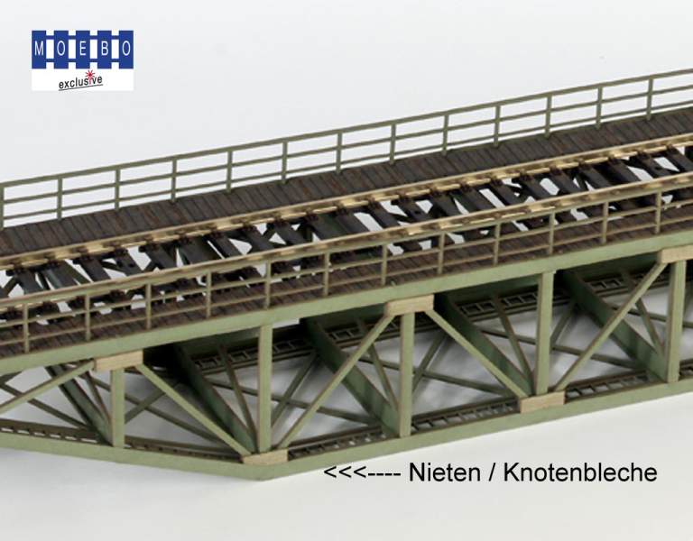 TT-  900505 preussische Brücke nach Originalplan -" stahlgrün"