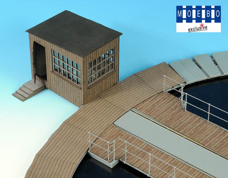 0- 145061 Tuningkit für LENZ-Drehgleis für 16 Gleisabgänge - braunes Haus
