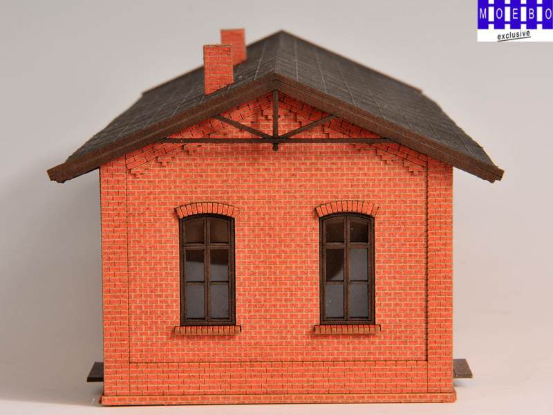 HO- 0150 Bahnhof "Gaushorn" Ziegelgebäude aus Norddeutschland -überarbeitet-