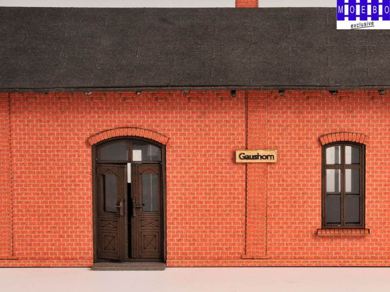 HO- 0150 Bahnhof "Gaushorn" Ziegelgebäude aus Norddeutschland -überarbeitet-