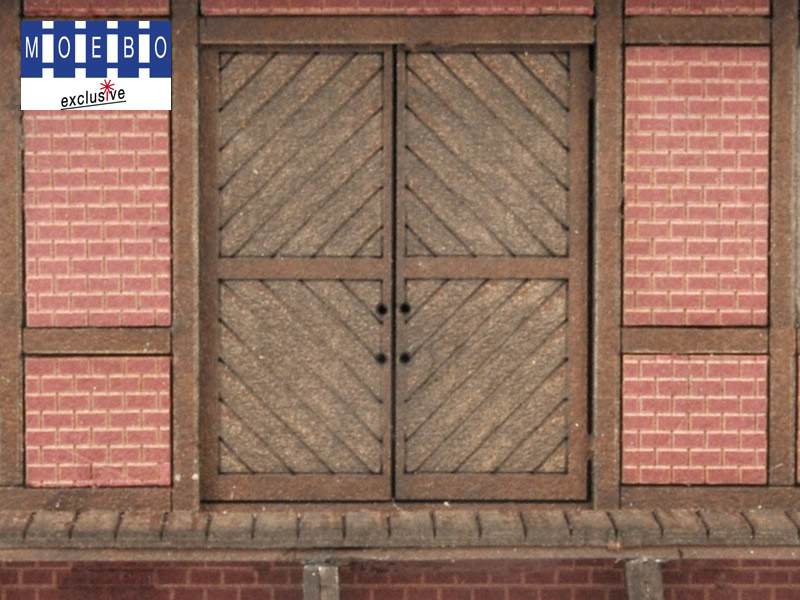 N- 800175 Güterschuppen Fachwerk - Ziegel Originalplan Präzisionsgravur Fachwerk